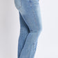 Low Rise Frayed Hem Flare Jeans