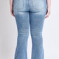 Low Rise Frayed Hem Flare Jeans