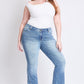 Low Rise Frayed Hem Flare Jeans