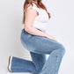 Low Rise Frayed Hem Flare Jeans