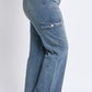 High Rise Wide Leg Skater Cargo Jeans