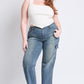 High Rise Wide Leg Skater Cargo Jeans