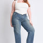 High Rise Wide Leg Skater Cargo Jeans