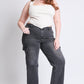High Rise Wide Leg Skater Cargo Jeans