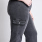 High Rise Wide Leg Skater Cargo Jeans