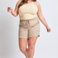 Frayed Hem Pull-on Shorts