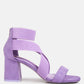 Berries Elastic Strappy Block Heel Sandals