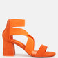 Berries Elastic Strappy Block Heel Sandals