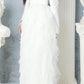 White Side Tulle Detail Dress Jacket