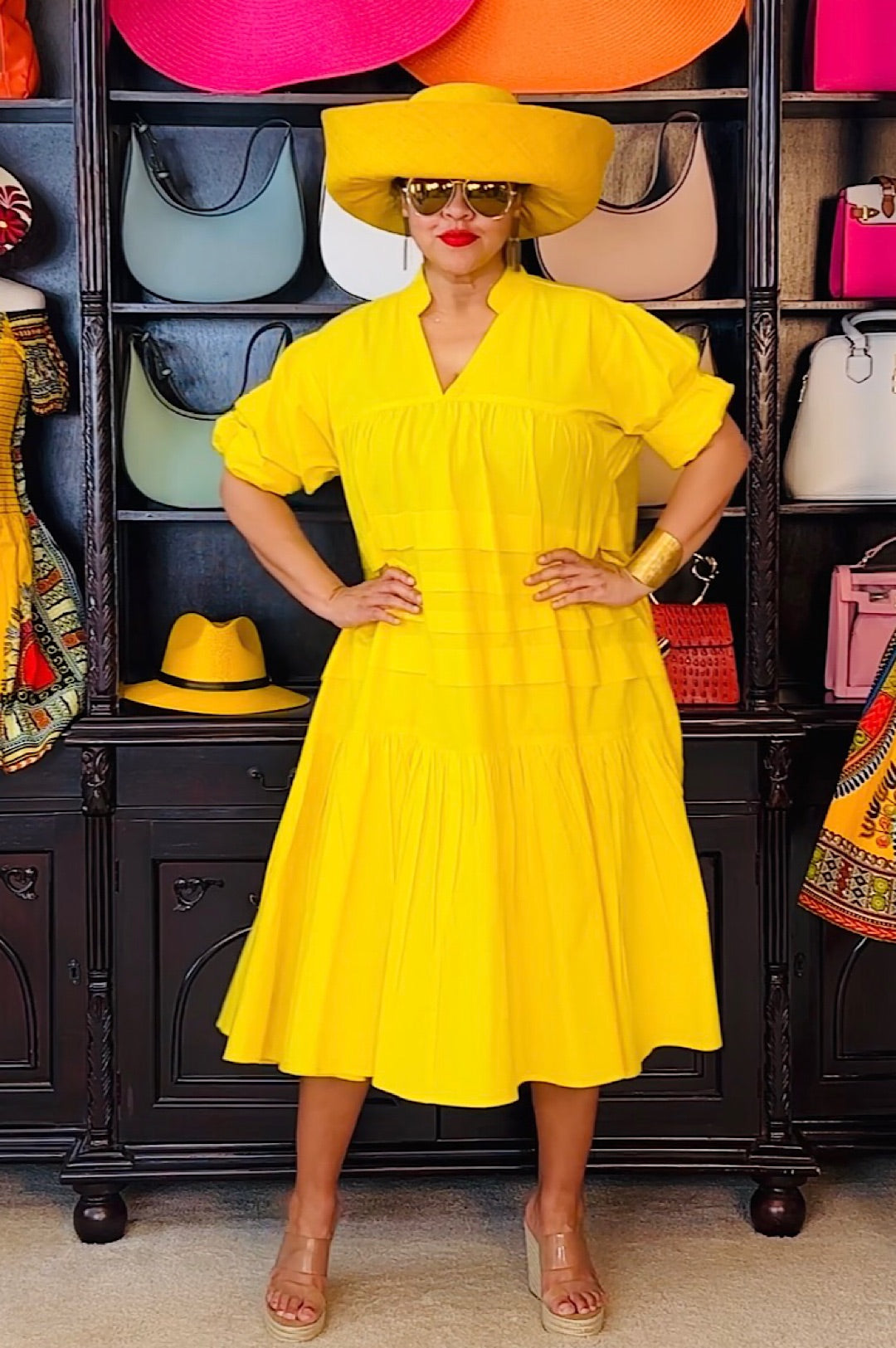 Seven Inch Brim Raffia Hat