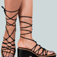 Fawcett Tie Up Handmade Block Heeled Sandals