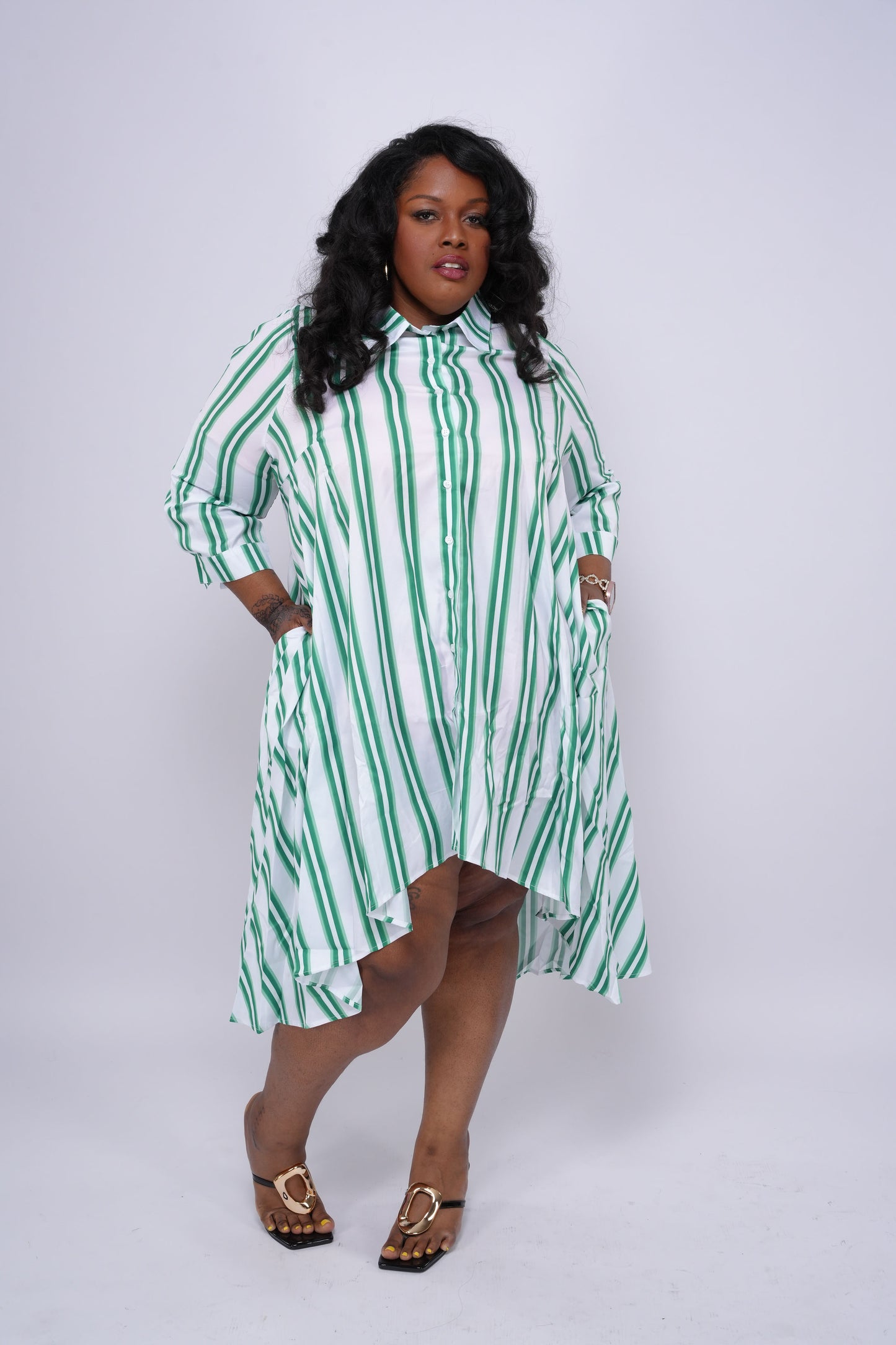 Stripe Shirt Dress