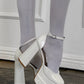 BETTER THAN EVER WHITE PLATFORM HEEL PUMP