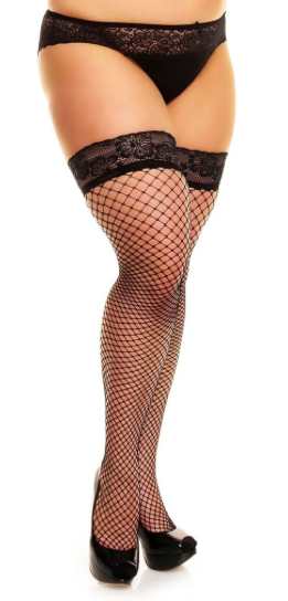 Fancy Woman Fishnet Hold Ups