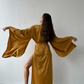 Elissa Split Side Golden Kimono Robe