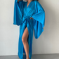 Sea Neon Blue Kimono Robe