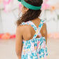 Floral Garden Ruffle Cross Back Dress