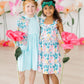 Floral Garden Ruffle Cross Back Dress