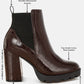 Foxy Faux Leather Croc Chelsea Boots