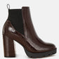 Foxy Faux Leather Croc Chelsea Boots