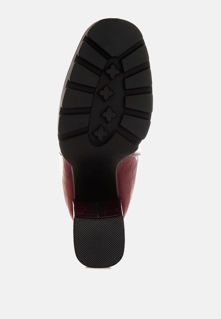 Foxy Faux Leather Croc Chelsea Boots