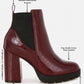 Foxy Faux Leather Croc Chelsea Boots