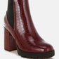 Foxy Faux Leather Croc Chelsea Boots