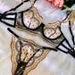 Black&Gold Luxury Lace Embroidered Lingerie Set