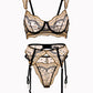 Black&Gold Luxury Lace Embroidered Lingerie Set