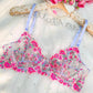 Fantasy Pink Bloom Embroidery Lingerie Set