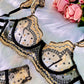 Black&Gold Luxury Lace Embroidered Lingerie Set