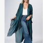Deep Teal Flow Kimono