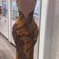 Maci Leopard Sheer Maxi Halter Dress | Chic Animal Print Resort Dress