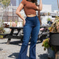 Robin Wide Leg Flare Jean in Dark Wash