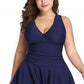Solid Colour Two Piece Swimsuit