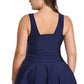 Solid Colour Two Piece Swimsuit