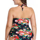 One Piece Plus Size Tie-Front Underwire Swimsuit