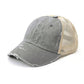 Distressed Messy Bun Hat Cap
