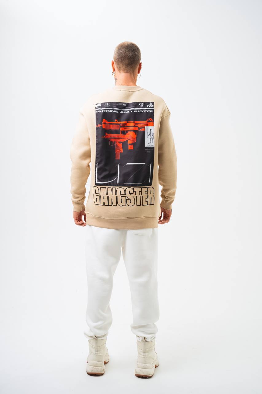 Gangster Oversized Sweatshirt: Urban Streetwear & Graphic Design