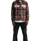 VERIN Heavy Flannel Crop Top Button Down Shirt