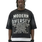 ZIRCON French Terry 3/4 Sleeve Crop Top Tee