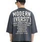 AVOYA S/N Jersey 3/4 Sleeve Crop Top Tee with Detachable Necklace