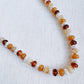 Golden Earth Gem Beaded Necklace – Warm-Toned Beads with Natural Elegance