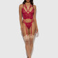 BIANCA STRAPPY LACE BUSTIER & THONG SET