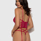 BIANCA STRAPPY LACE BUSTIER & THONG SET