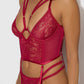BIANCA STRAPPY LACE BUSTIER & THONG SET