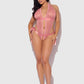 KIKI LACE & SATIN DROP OFF TEDDY