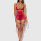 IRYNA SILKY MICRO & ROPE OPEN BACK CHEMISE & G-STRING SET