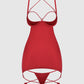 IRYNA SILKY MICRO & ROPE OPEN BACK CHEMISE & G-STRING SET