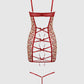 ANGELINA LIPS EMBROIDERY BOW BACK CHEMISE SET